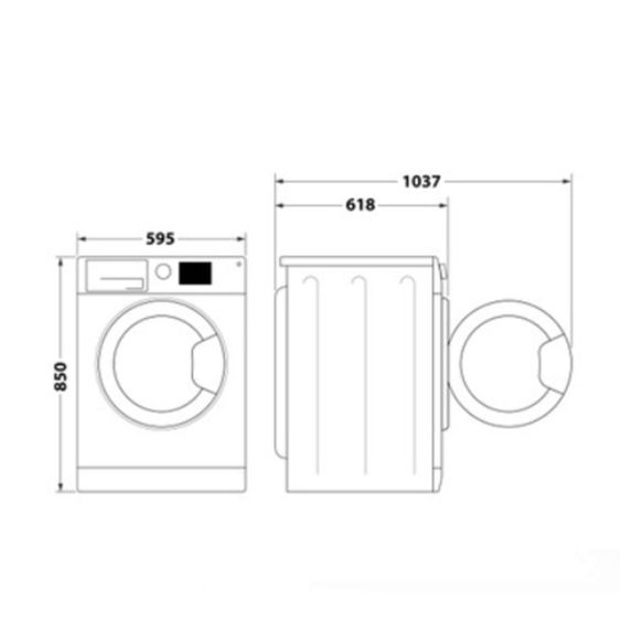 Пералня INDESIT MTWA 91284 W EE, 9 кг, 1200 об/мин.