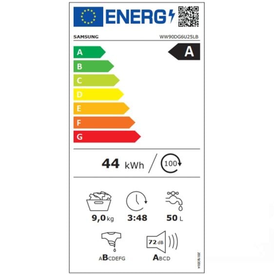 Пералня SAMSUNG WW90DG6U25LBU4, 9 кг, Wi-Fi, клас А, 1400 об/мин.