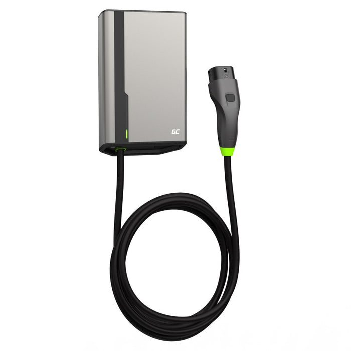 Green Cell EVGC021A2250 станция за зареждане на електрически превозни средства Сива алуминиева стена 3 Вграден дисплей LED