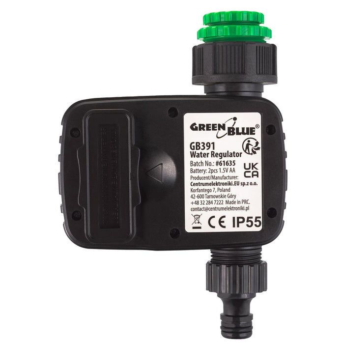 GreenBlue електронен контролер за напояване, програматор, захранване 2x 1.5V AA, GB391