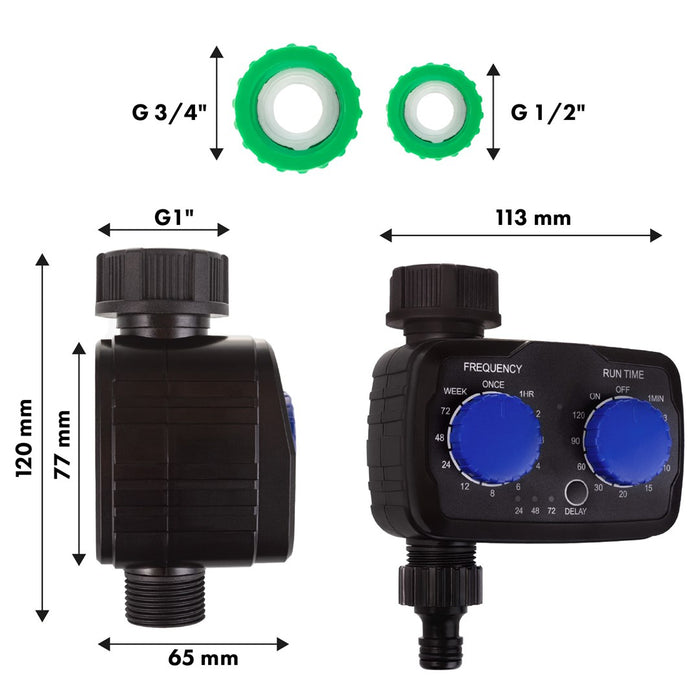 GreenBlue електронен контролер за напояване, програматор, захранване 2x 1.5V AA, GB391