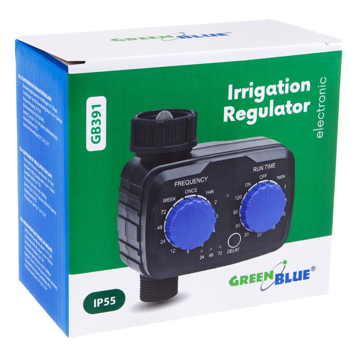 GreenBlue електронен контролер за напояване, програматор, захранване 2x 1.5V AA, GB391