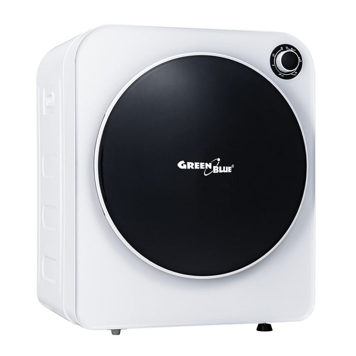GreenBlue GB410 Електрическа барабанна сушилня 3 кг 830 W Вентилирана 5 програми за сушене Компактен плот за маса Contertop Монтиран на стена Преносим с аксесоари