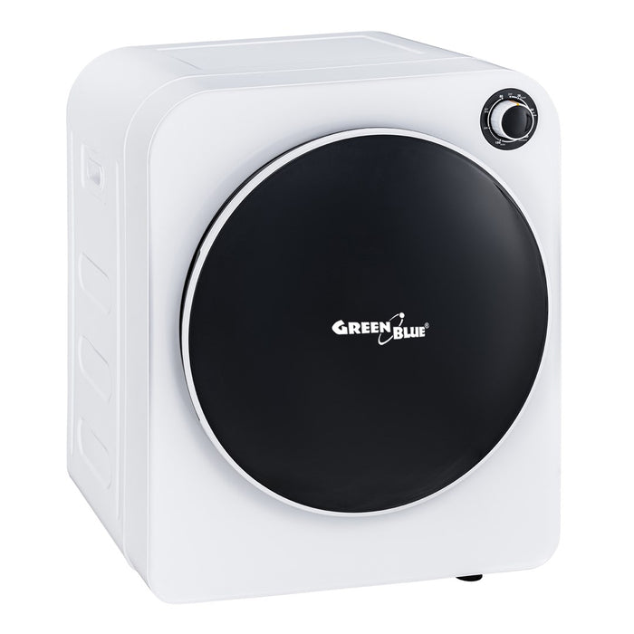 GreenBlue GB410 Електрическа барабанна сушилня 3 кг 830 W Вентилирана 5 програми за сушене Компактен плот за маса Contertop Монтиран на стена Преносим с аксесоари