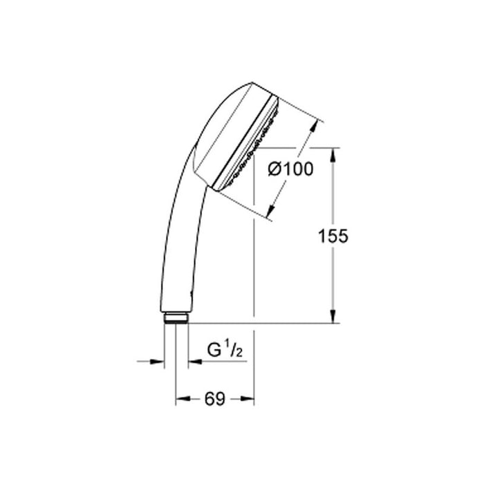 ДУШ СЛУШАЛКА GROHE TEMPESTA COSMOPOLITAN 100 I