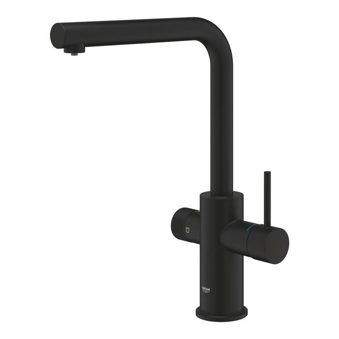 GROHE Blue Pure Minta Филтърен смесител с издърпващ се спрей Черен