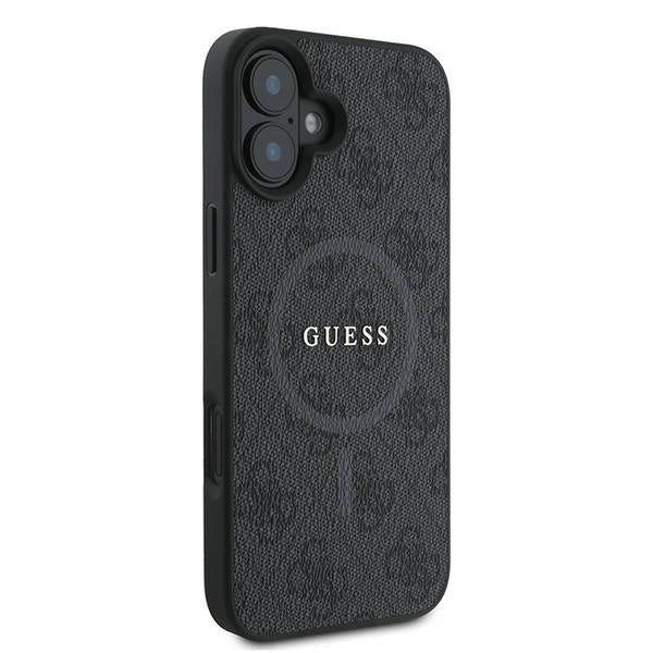 Калъф Guess 4G Ring Classic Logo MagSafe за iPhone 16 Plus - черен