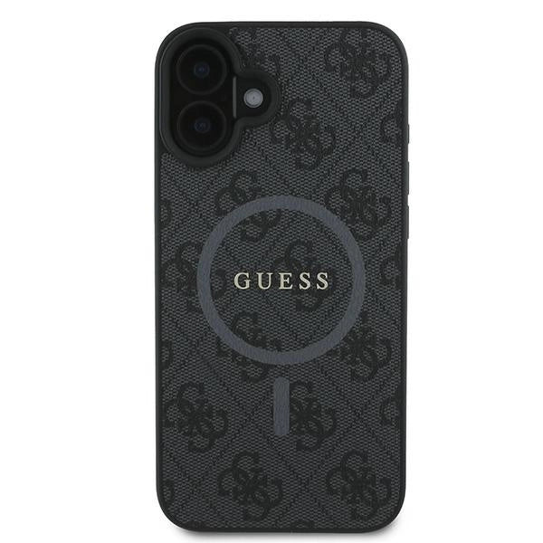 Калъф Guess 4G Ring Classic Logo MagSafe за iPhone 16 Plus - черен