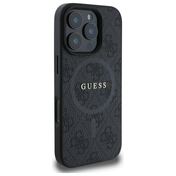 Калъф Guess 4G Ring Classic Logo MagSafe за iPhone 16 Pro Max - черен