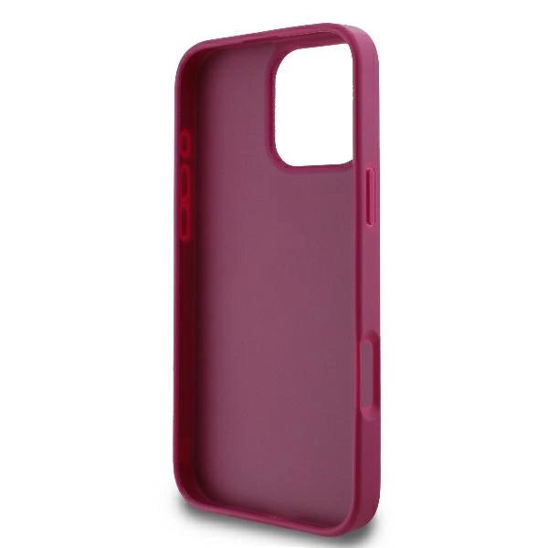 Калъф Guess Fixed Glitter Big 4G за iPhone 16 Pro Max - лилав