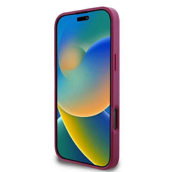 Калъф Guess Fixed Glitter Big 4G за iPhone 16 Pro Max - лилав