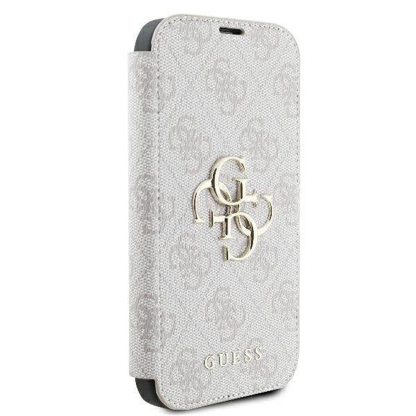 Калъф Guess 4G с метално лого за iPhone 16 - розов