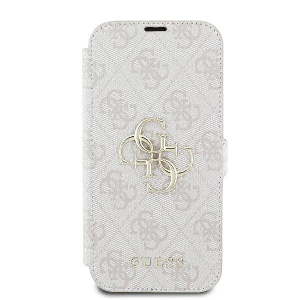 Калъф Guess 4G с метално лого за iPhone 16 - розов