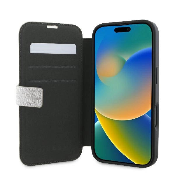Калъф Guess 4G с метално лого за iPhone 16 - розов