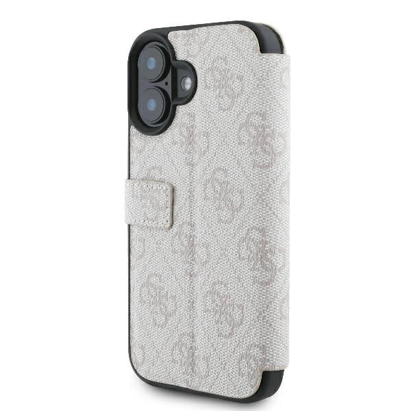 Калъф Guess 4G с метално лого за iPhone 16 - розов