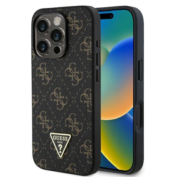 Guess New 4G Triangle Case за iPhone 16 Pro Max - черен
