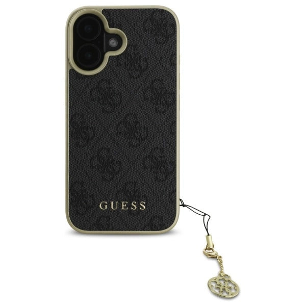 Калъф Guess 4G Charms Collection за iPhone 16 Plus - черен