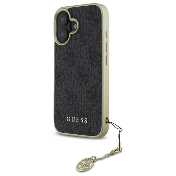 Калъф Guess 4G Charms Collection за iPhone 16 Plus - черен
