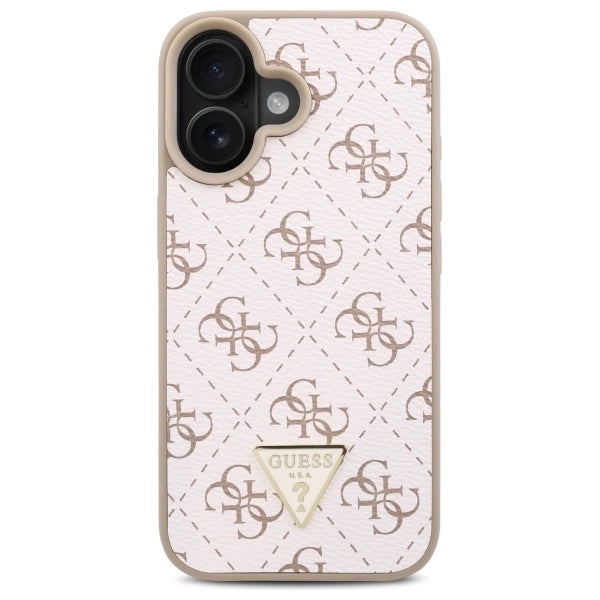 Guess New 4G Triangle Case за iPhone 16 Plus - бял