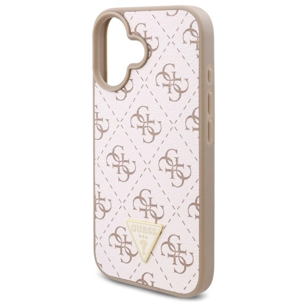 Guess New 4G Triangle Case за iPhone 16 Plus - бял