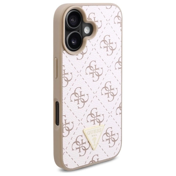 Guess New 4G Triangle Case за iPhone 16 Plus - бял