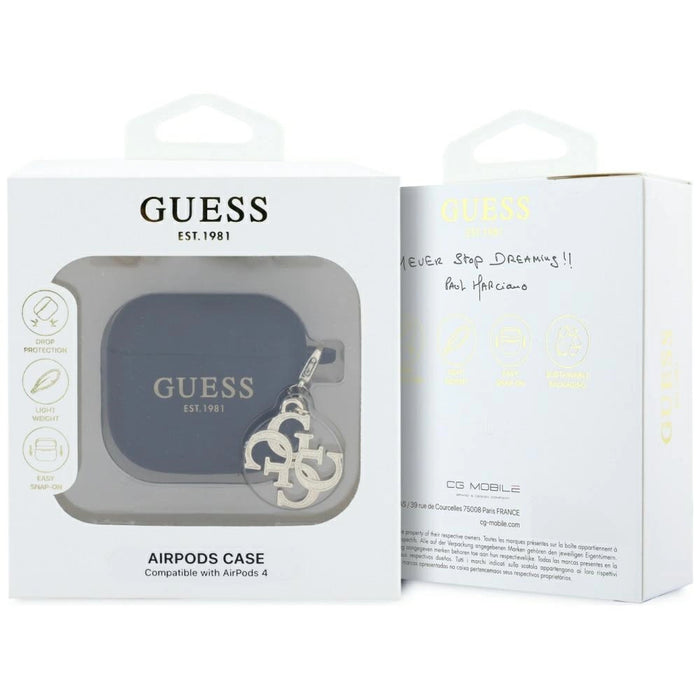 Калъф Guess 4G Charm за AirPods 4 - черен