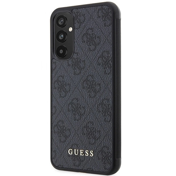 Guess 4G метален златен лого калъф за Samsung Galaxy A34 5G - сив