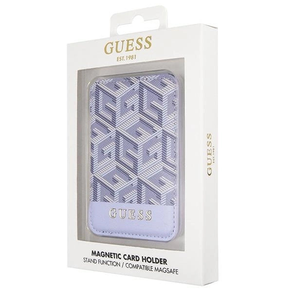 Портфейл Guess GCube Stripe MagSafe - син
