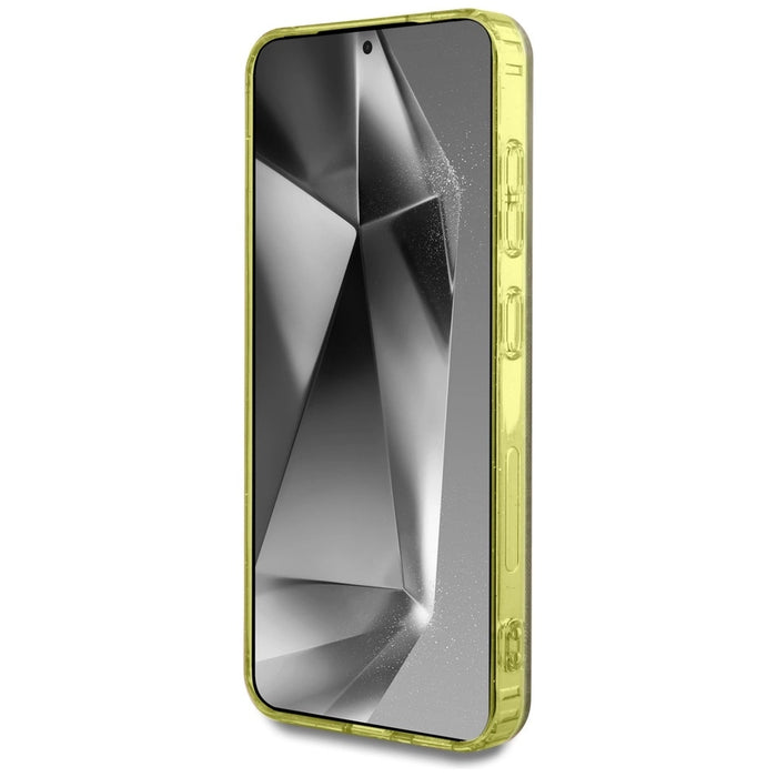 Калъф Guess 4G Background Gold Electroplated Peony Pattern MagSafe за Samsung Galaxy S25 кафяв