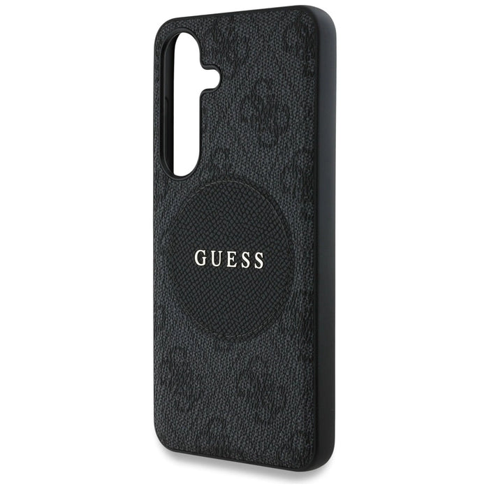 Калъф Guess 4G Round Patch Classic Logo MagSafe за Samsung Galaxy S25 Plus черен