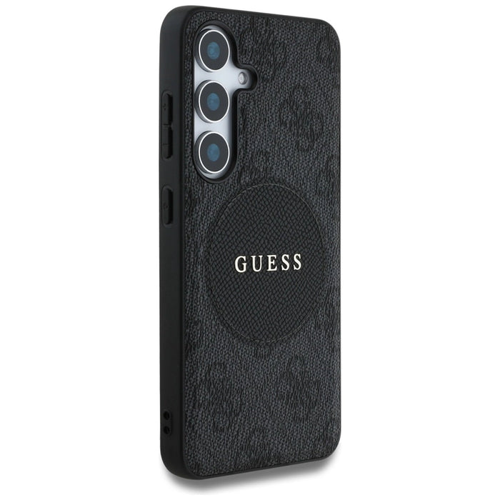 Калъф Guess 4G Round Patch Classic Logo MagSafe за Samsung Galaxy S25 Plus черен