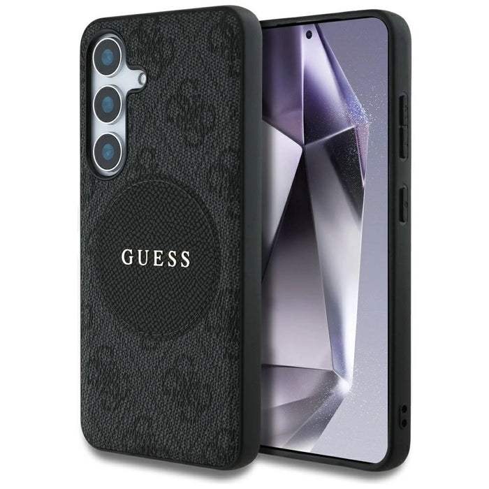 Калъф Guess 4G Round Patch Classic Logo MagSafe за Samsung Galaxy S25 Plus черен
