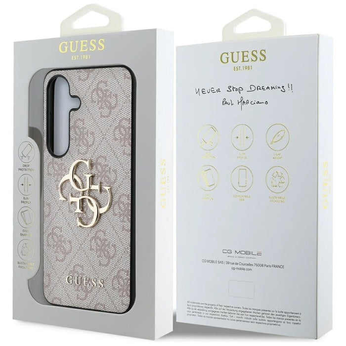 Guess Big 4G Logo Classic Logo Case за Samsung Galaxy S25 Plus Розов