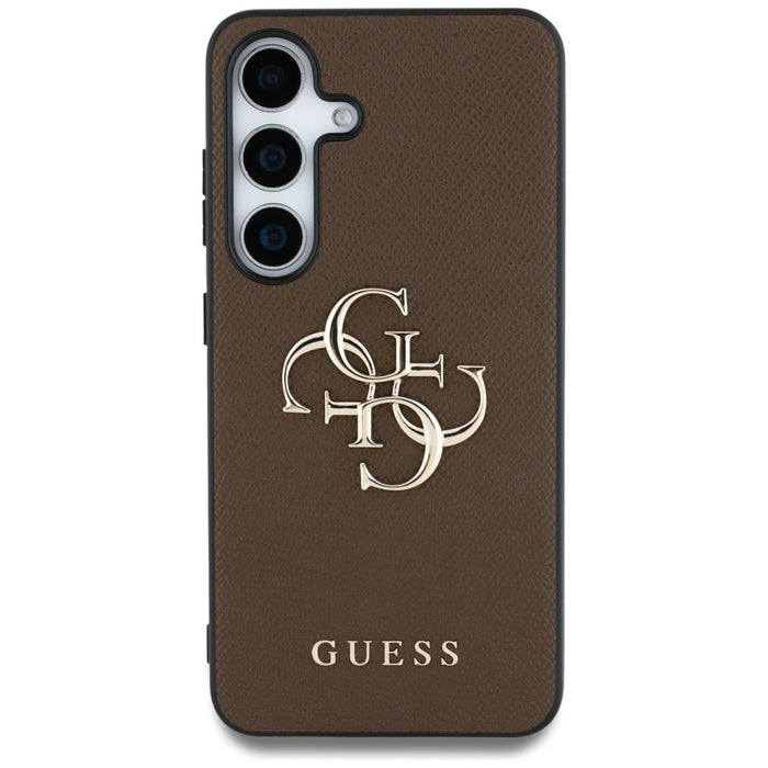 Калъф Guess Grained Big 4G Logo Small Classic Logo за Samsung Galaxy S25 кафяв
