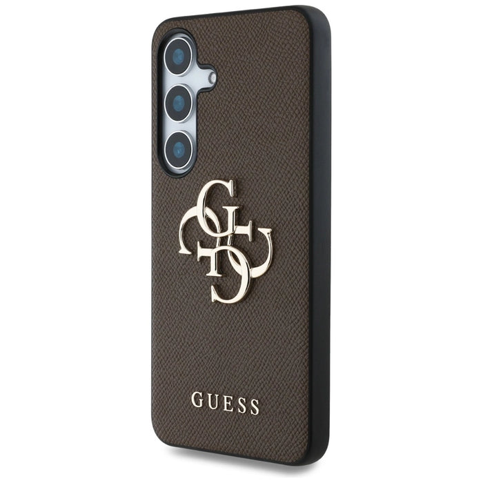 Калъф Guess Grained Big 4G Logo Small Classic Logo за Samsung Galaxy S25 кафяв