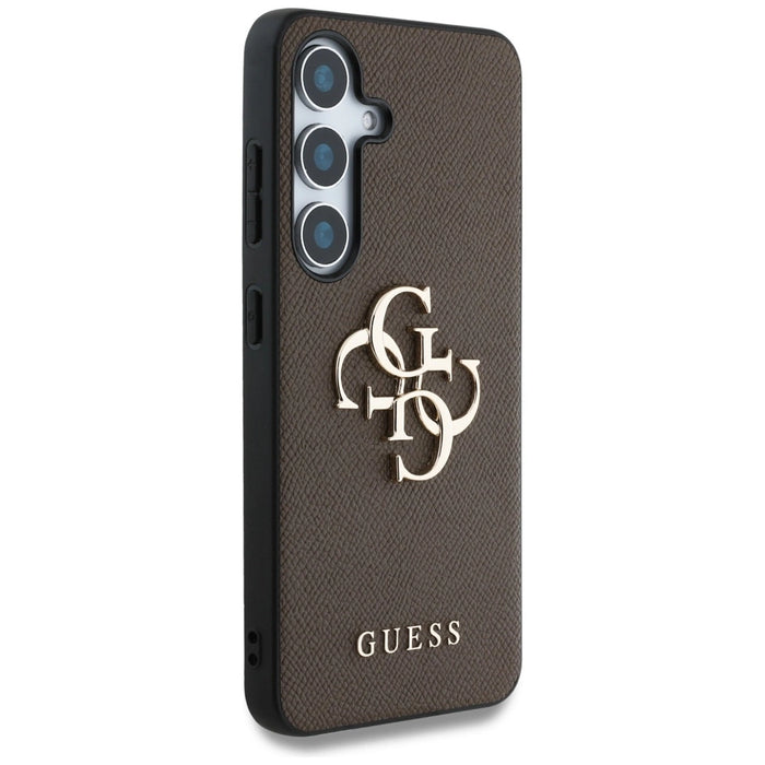 Калъф Guess Grained Big 4G Logo Small Classic Logo за Samsung Galaxy S25 Plus кафяв