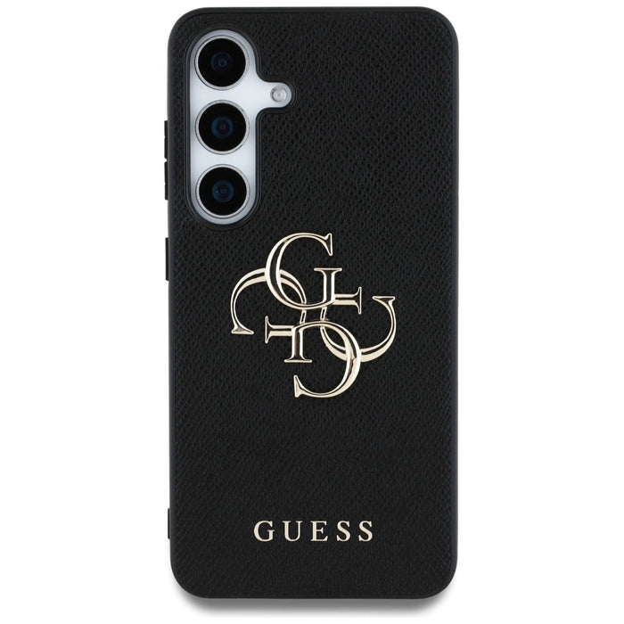 Калъф Guess Grained Big 4G Logo Small Classic Logo за Samsung Galaxy S25 Plus черен