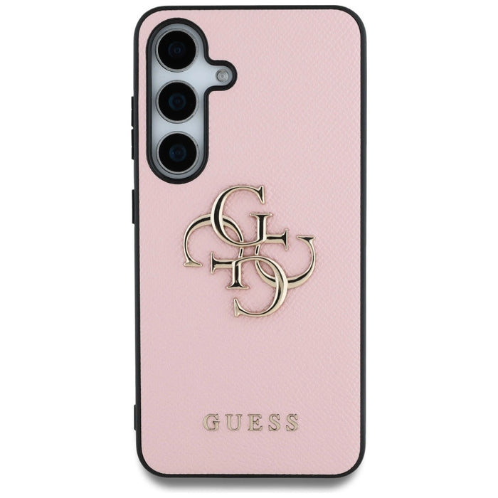 Калъф Guess Grained Big 4G Logo Small Classic Logo за Samsung Galaxy S25 розов