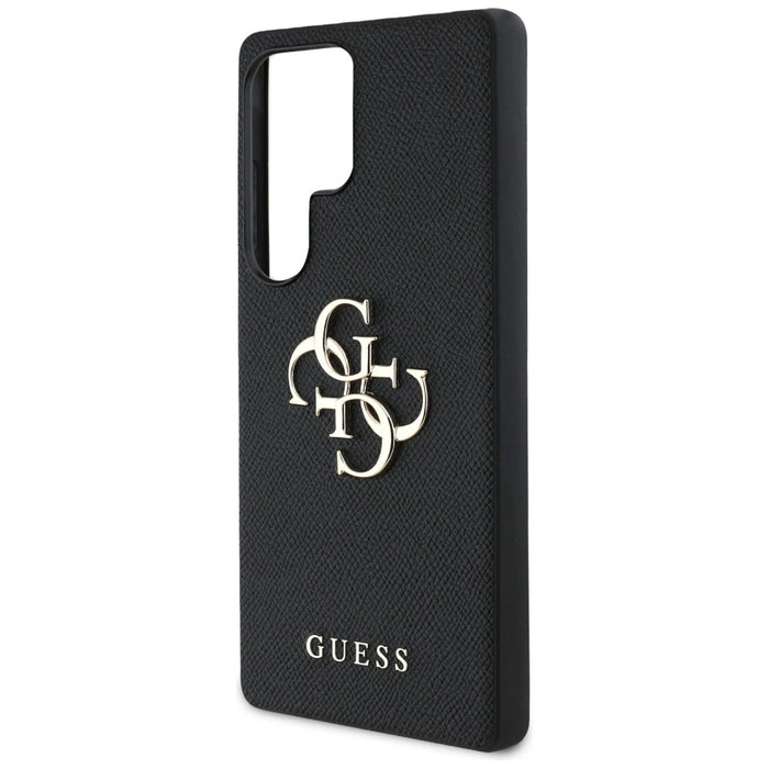 Калъф Guess Grained Big 4G Logo Small Classic Logo за Samsung Galaxy S25 Ultra черен