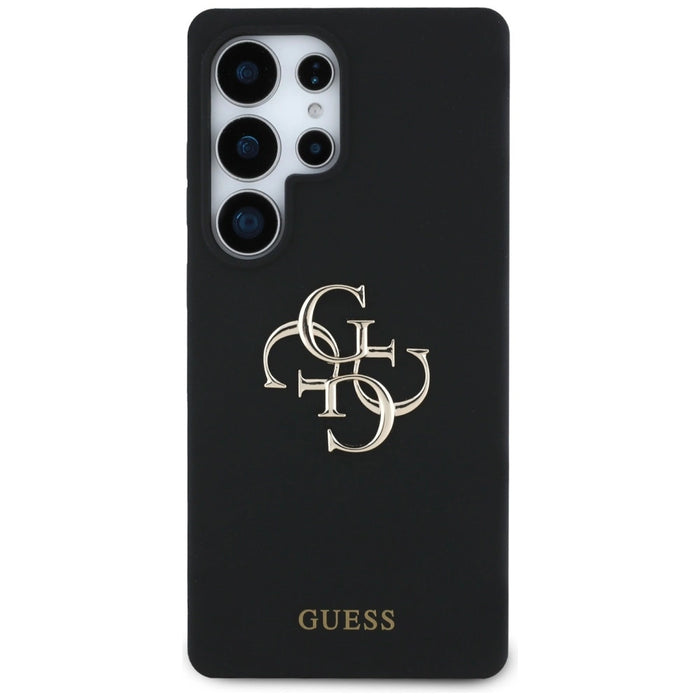 Силиконов калъф Guess Big 4G Logo Bottom Script за Samsung Galaxy S25 Ultra - черен