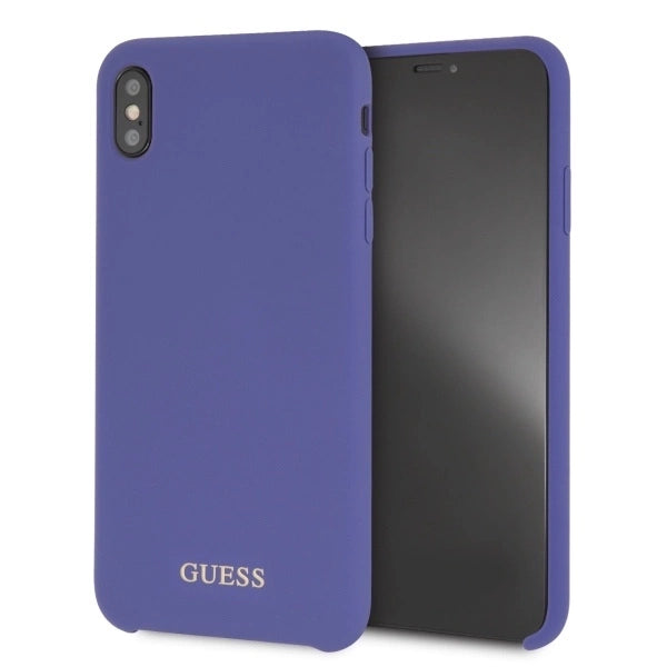 Силиконов калъф Guess за iPhone Xs Max - лилав