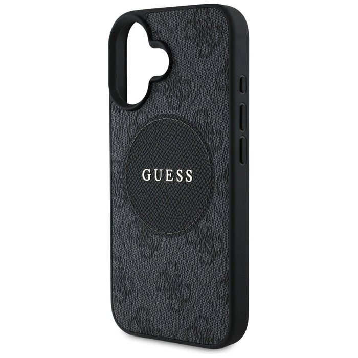 Калъф Guess 4G Circle Classic Logo MagSafe за iPhone 16 - черен