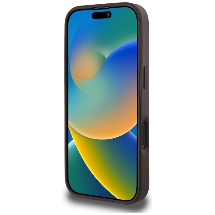 Калъф Guess 4G Circle Classic Logo MagSafe за iPhone 16 Pro Max - кафяв