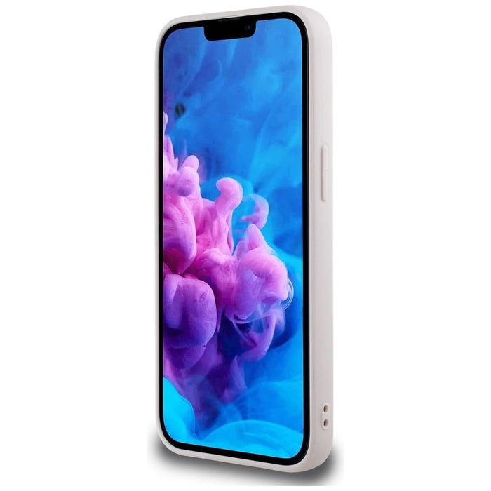 Калъф Guess Peony Script Logo MagSafe за iPhone 16e - кафяв