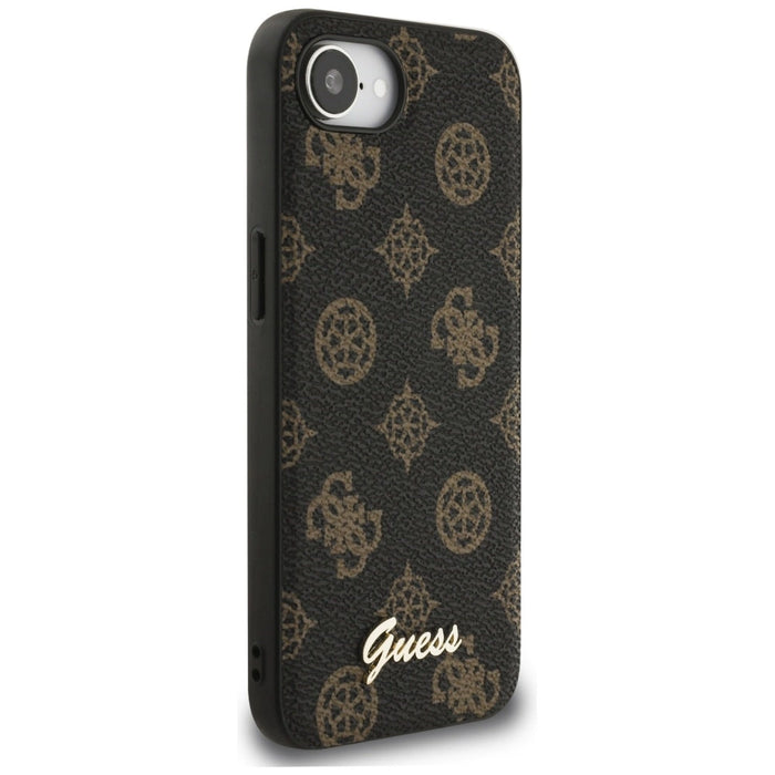 Guess Peony Script Logo MagSafe Калъф за iPhone 16e черен