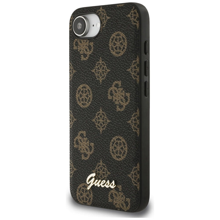Guess Peony Script Logo MagSafe Калъф за iPhone 16e черен