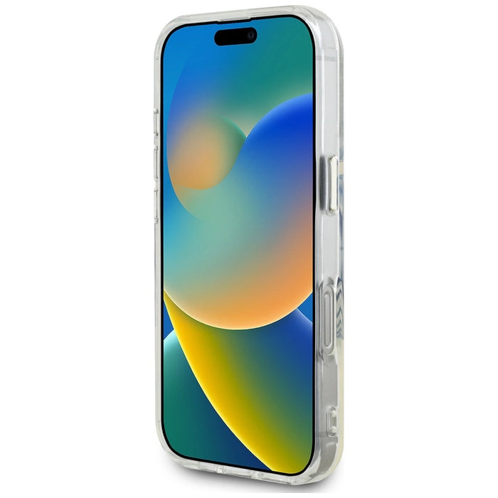 Калъф Guess IML Metal Colored Circle Classic Logo MagSafe iPhone 16 Pro - розов