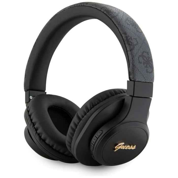 Слушалки Guess Leather Tone On Tone Script Bluetooth 4G Over Ear - черни