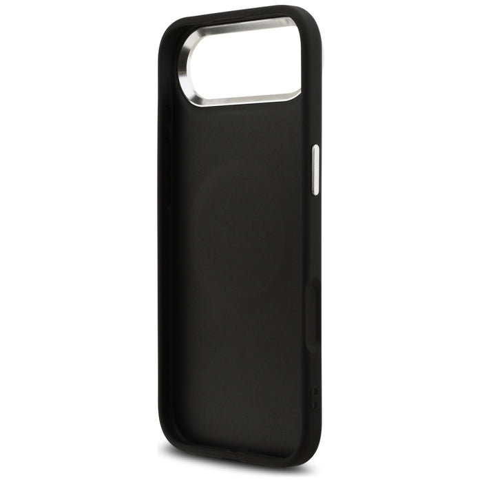 Guess Glitter Triangle Logo MagSafe Case за iPhone 17 Air - черен