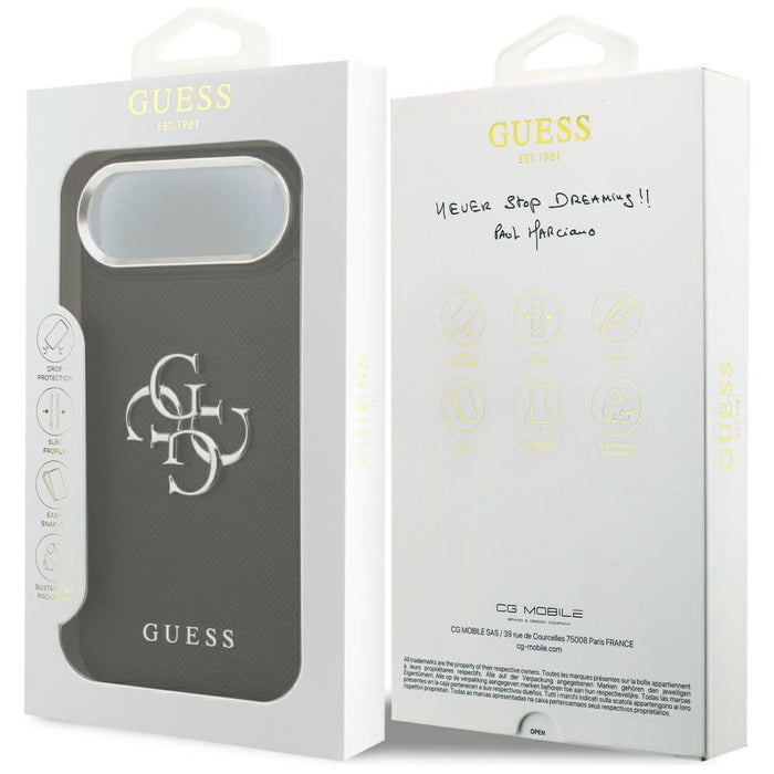 Калъф Guess Grained Big 4G Classic Logo за iPhone 17 Air - черен